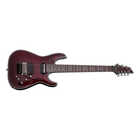 Guitarra Eléctrica Schecter Hellraiser C-7 Fr 7 Cuerdas Puente Floyd Rose 1000 Series Black Cherry Diestro Rojo Palo De Rosa