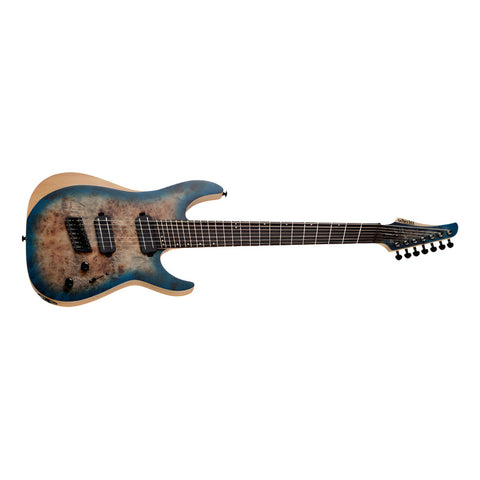 Guitarra Elec. 7 Cuerdas Schecter Reaper-7 Multi-scale Syb Diestro Satin Sky Burst Ébano