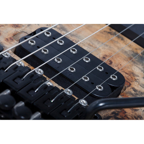 Guitarra Eléctrica Sólida Schecter Reaper-6 Fr S Cbu Diestro Satin Charcoal Burst Ébano
