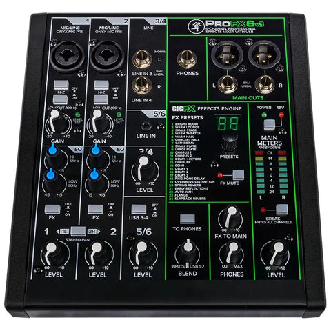 Mezcladora Profesional 6ch C/efectos Y Usb Mackie Profx6v3