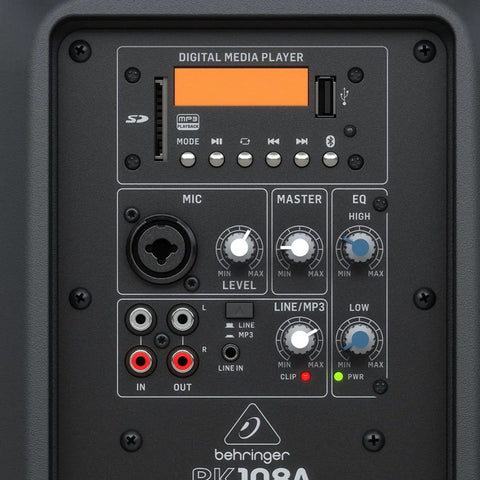 Bafle Activo De 250w De 8  Pulgadas Behringer Pk108a Negro