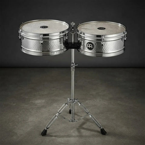 Meinl Lc1sts+ Luis Conte  Timbales Acero Inox. 14  Y 15  Plateado