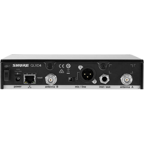 Receptor Inalambrico Digital 1/2 Rack Ethernet Shure Qlxd4