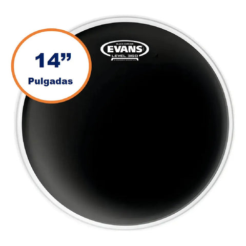 Parche De Golpe Para Tom 14 PuLG Black Chrome Evans Tt14chr Negro