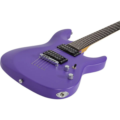 Guitarra Eléctrica Satin Purple Schecter C-6 Deluxe Diestro Satin Purple Palo De Rosa