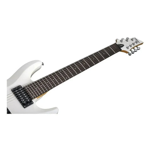 Guitarra Electrica Blanca 7 Cuerdas, Schecter C-7 Deluxe Diestro Blanco Satinado