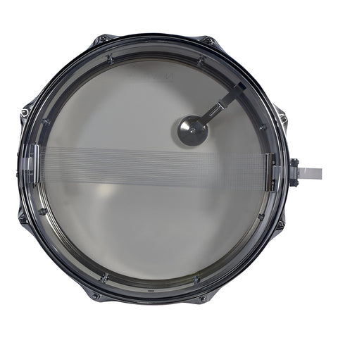 New Beat Nb-sk1455 Tarola Acero 14 X 5.5 Pulgadas Con Atril Color Del Casco Plateado