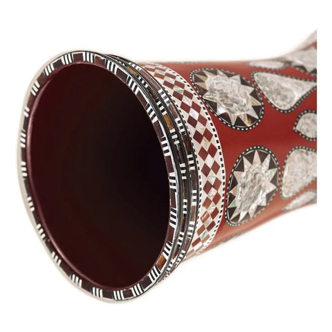 Doumbek Egipcio Perla Blanca Con Mosaico Meinl Aeed2 Perla Blanca Con Mosaico Imperial