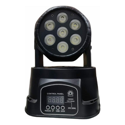 Cabeza Movil Wash 7 Leds 10w 13 Canales Megaluz Tiny Wash