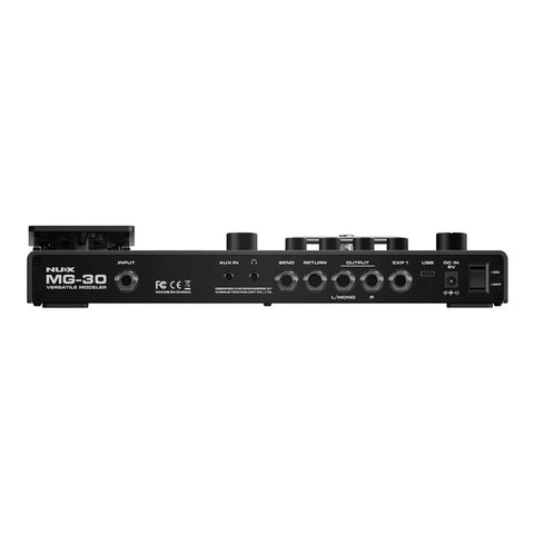 Procesador Para Guitarra Modelado De Amplificador Nux Mg-30 Negro