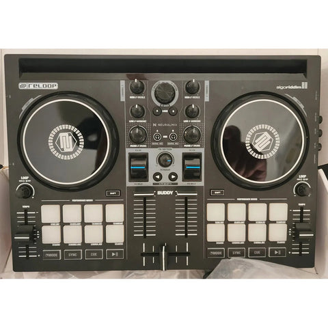 Controlador Compacto De 2 Decks Para Dj Reloop Buddy Negro