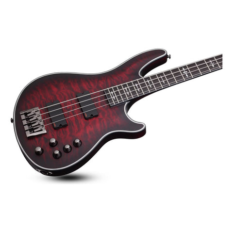 Bajo Eléctrico Schecter Hellraiser Extreme-4 Crimson Red Bur Diestro Rojo Mate 4