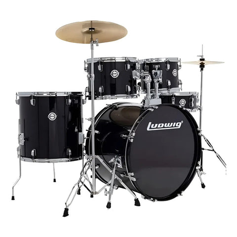 Batería Ludwig Modelo Lc19511 Linea Accent Color Negro Bombo 22