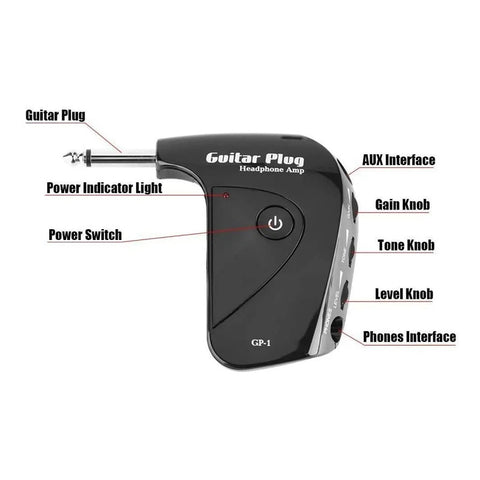 Amplificador Para Guitarra Nux Gp-1 Transistor 3w Negro Jack