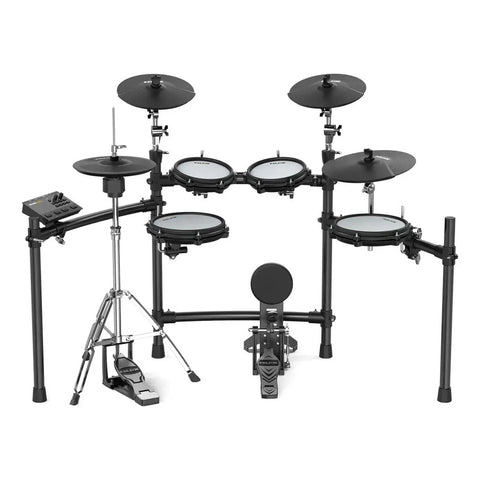 Batería Electrónica Nux Dm-310h Parches Mesh Soporte Hi-hat Negro