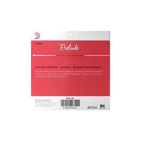 Juego De Cuerdas Para Viola Escala Larga D'addario J-910 L