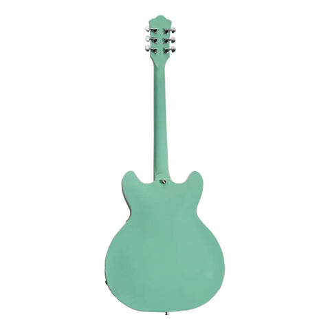 Guitarra Eléctrica Mars Hollowbody 335 Studio De 6 Cuerdas, Verde Claro Diestro Palo De Rosa