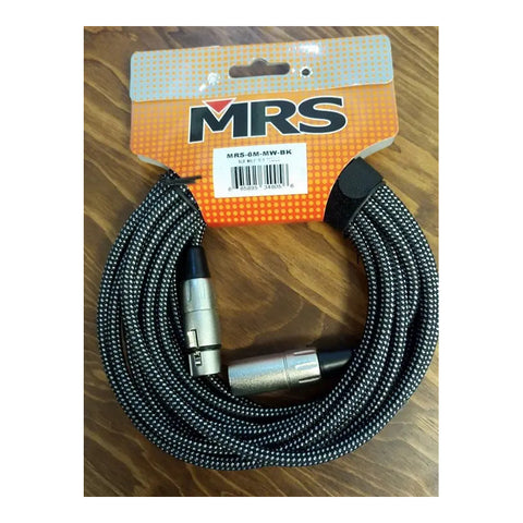 Cable Tejido Para Microfono 24awg 6m, Mrs Mw-bk