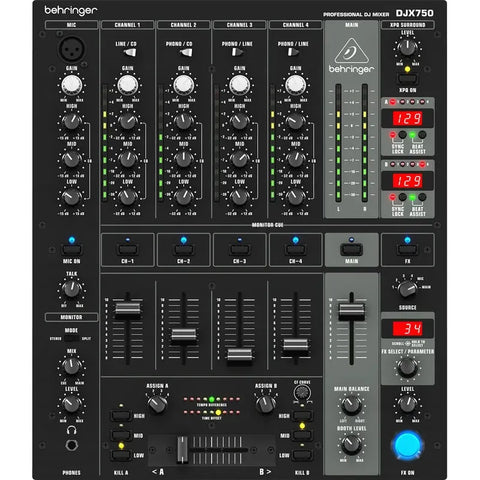 Mezcladora P/ Dj 5 Canales Con Efectos, Behringer Djx750