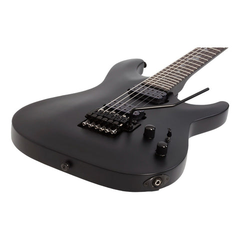 Guitarra Eléctrica Schecter Damien-6 Fr Negro Satinado Diestro Satin Black Rosewood