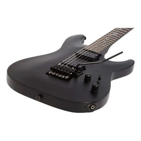 Guitarra Eléctrica Schecter Damien-6 Fr Negro Satinado Diestro Satin Black Palo De Rosa