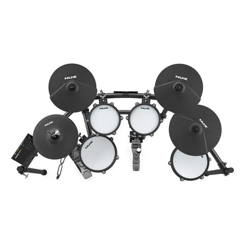 Batería Electrónica Nux Dm-310h Parches Mesh Soporte Hi-hat Negro