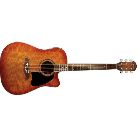 Guitarra Electroacustica Sombreado Oscar Schmidt Og2cef Ysb Natural Derecha