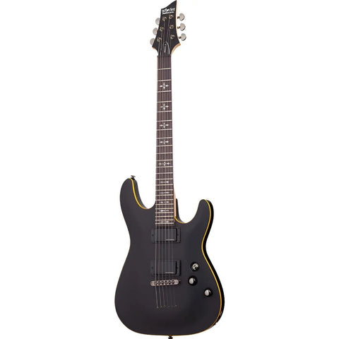 Guitarra Electrica Negro Satinado Envej Schecter Demon-6 Diestro Aged Black Satin Wengué