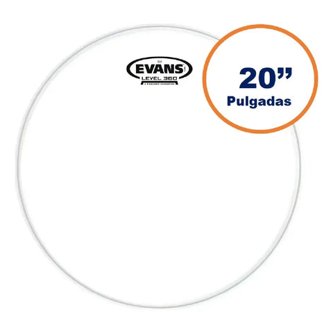 Evans Tt20g2 Parche De Golpe Para Tom 20 Pulgadas Clear