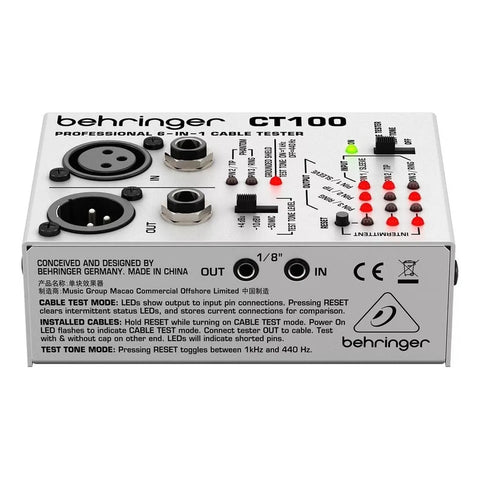 Probador Cables Behringer Ct-100
