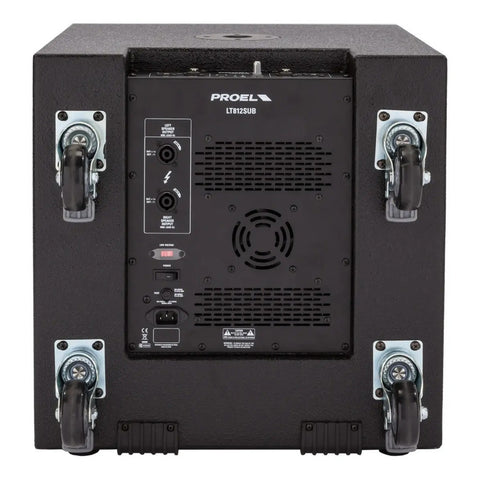 Sistema Activo 2 Satelites 8 PuLG Subwoofer 12 Proel Lt812a Color Negro