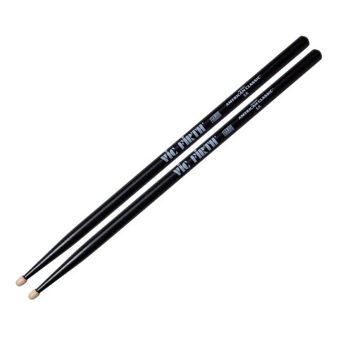 Vic Firth 5ab Baquetas Punta De Madera Batería Percusión Color Negro Tamaño 16 5a