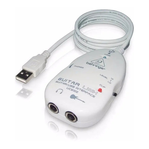 Interface De Audio Usb P/ Guitarra, Behringer Ucg-102 Blanco