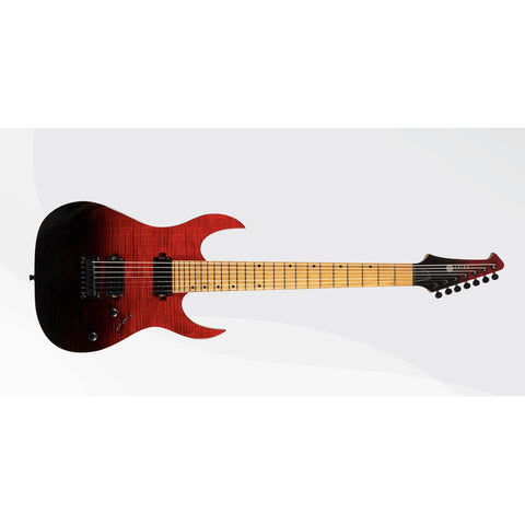 Guitarra Eléctrica 7 Cuerdas Spira Guitars S-457 Trans Red Diestro Rojo