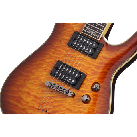 Guitarra Eléctrica Sombreado Vin Schecter Omen Extreme-6 Vsb Diestro Vintage Sunburst Palo De Rosa