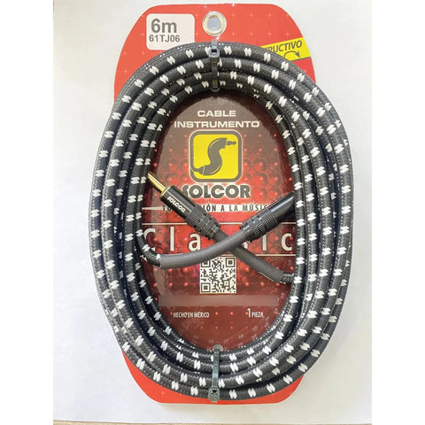 Solcor 61tj06  Cable De Instrumento Tejido, 6 Metros
