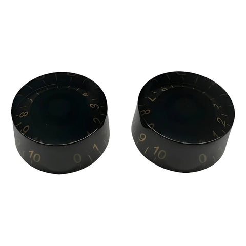 Botones Axlabs Aged Black Speed Knobs White Font Negro
