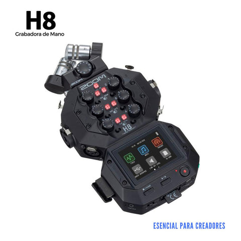 Zoom H8, Sistema De Grabación Móvil Versátil De 8 Entradas Color Negro