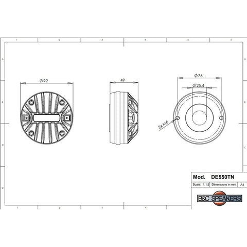 Driver 1.4 Pulgadas 140w B&c Speakers De550tn-8 Ohm