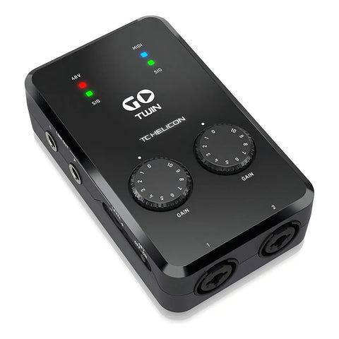 Interfaz De Audio Tc Helicon Go Twin 2 Canales Con Phantom Power Negro