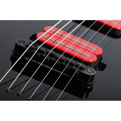 Guitarra Eléctrica Schecter Sunset-6 Red Dawn Gloss Black Diestro Negro Ébano