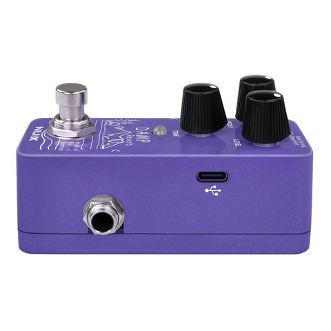 Mini Pedal De Reverb Para Guitarra Nux Nrv-3 Damp Reverb Morado