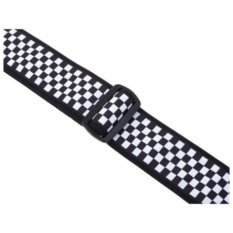 Tahalí Cuadros Blanco Y Negro P/guitarra Planet Wave 50c02