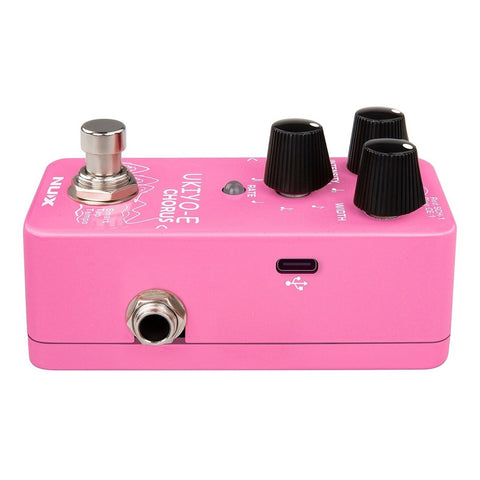 Mini Pedal Chorus Para Guitarra Nux Nch-4 Ukiyo-e Chorus Rosa