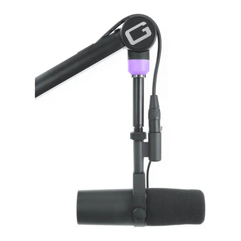 Soporte De Micrófono Para Mesa Frameworks Con Brazo Articulado Y Luz Led Para Transmisión Y Podcast Negro