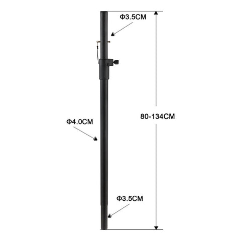 Poste Tubo Soporte Ajust. Para Bafle Y Sub Gremori Gmr-tyw15 Negro
