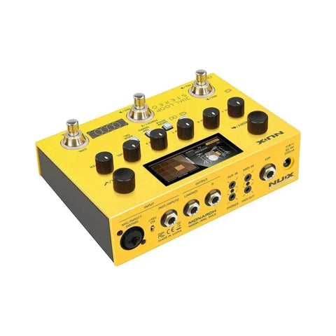 Pedal Looper Nux Dual Loop Stereo De Doble Pista Con 4 Efect Amarillo