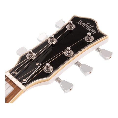 Guitarra Eléctrica Con Case Serie Unique Cosmos Ii-wh Babilo Color Blanco