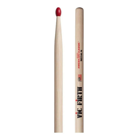 Baquetas Modelo Metal Punta De Nylon Vic Firth Cmn Madera Natural Metal N