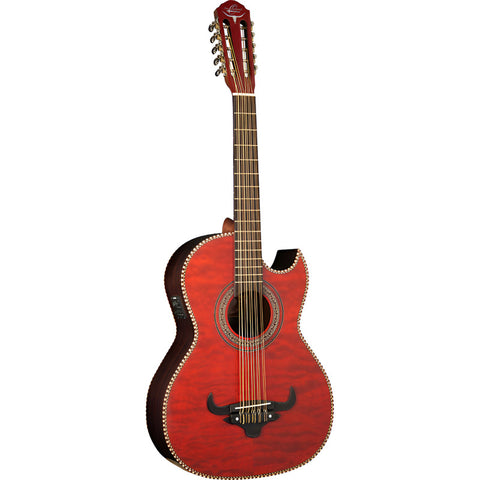 Bajo Quinto E/acus Rojo Transp Oscar Schmidt Oh32seq Trd Rojo Alto Brillo